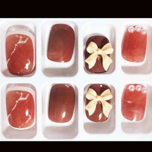 VIVO 24pcs Press on Nails Short Manicure Artificial False Fake Nails Tips #102